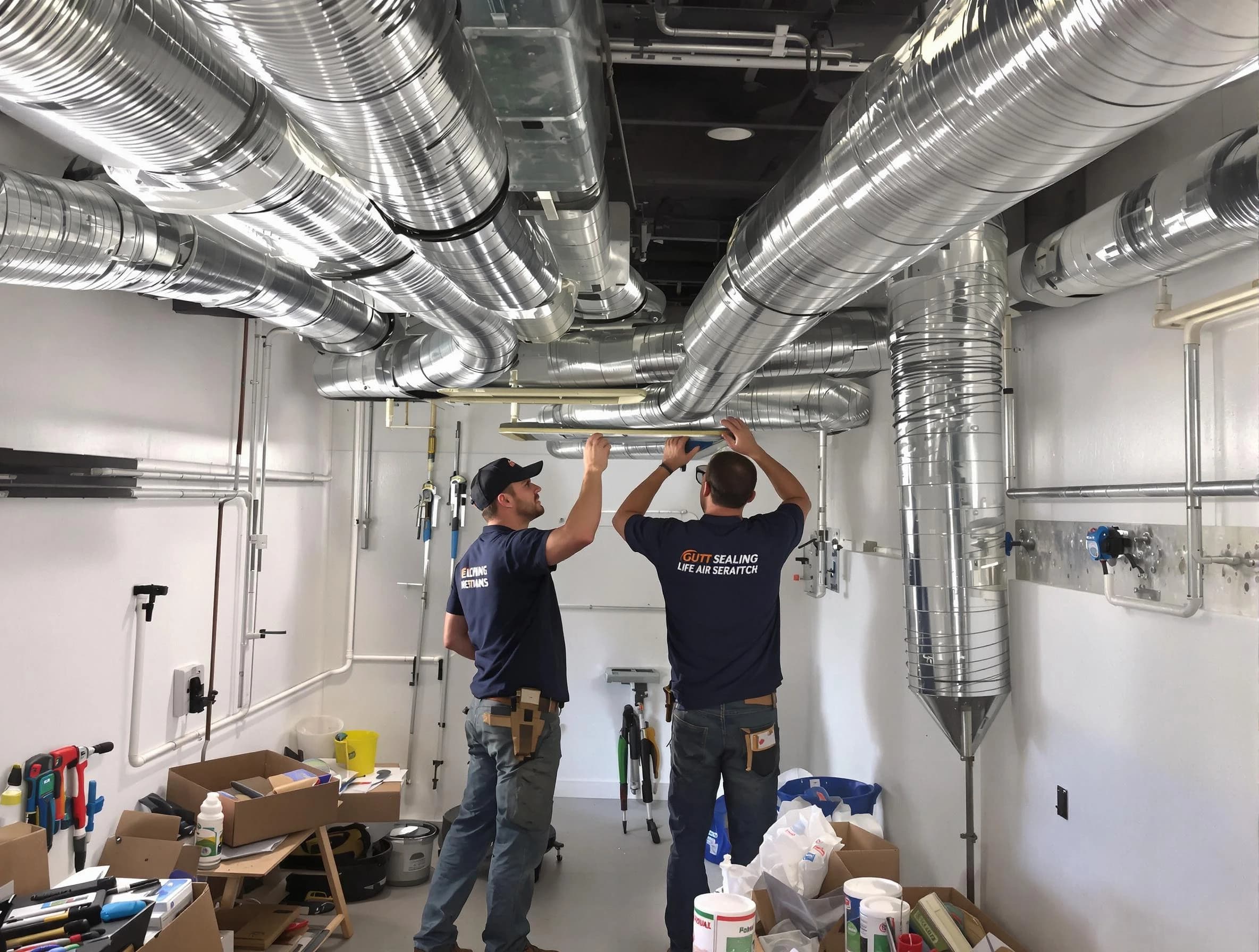 Greenbrier Air Duct Cleaning technician applying professional duct sealing solutions in Greenbrier
