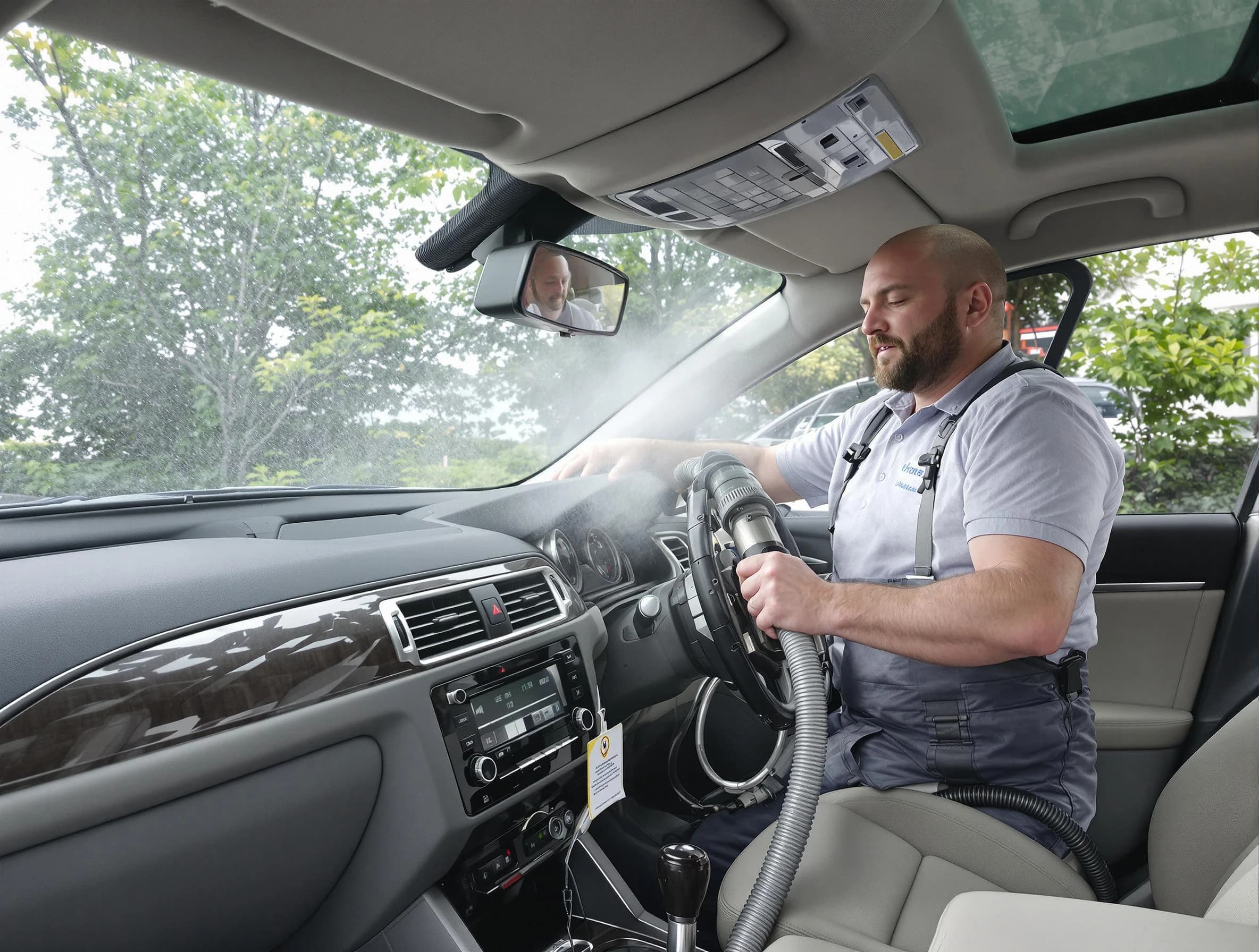 Greenbrier Air Duct Cleaning specialist performing professional car duct cleaning in Greenbrier