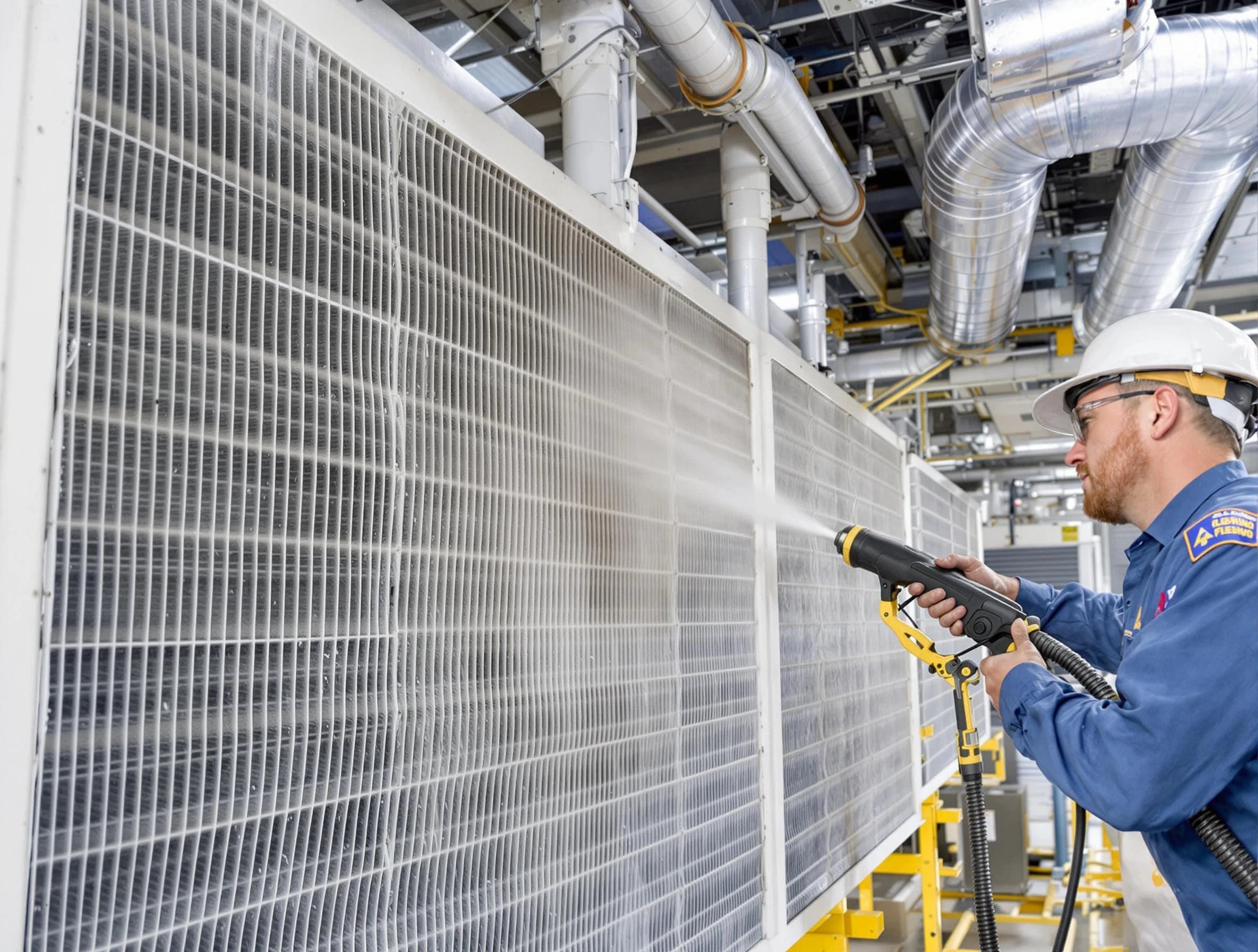 Professional commercial coil cleaning by Greenbrier Air Duct Cleaning in Greenbrier