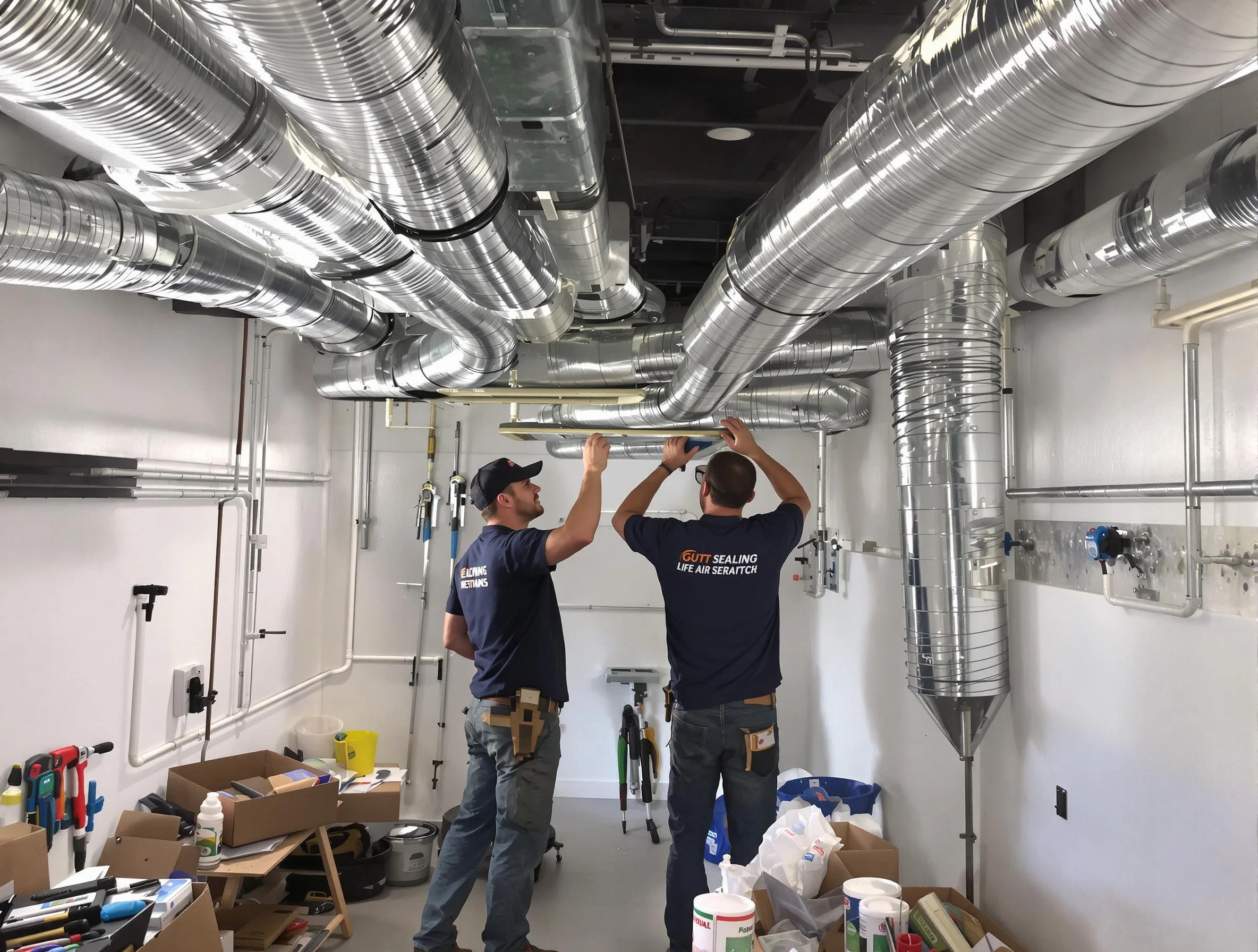 Greenbrier Air Duct Cleaning technician applying professional duct sealing solutions in Greenbrier